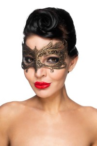 Золотистая карнавальная маска "Наос"