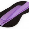 Чёрная маска на глаза Purple&Black с фиолетовыми завязками