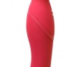 Красный двусторонний вибромассажер Heating Wand с нагревом - 22 см.