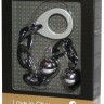 Серебристые вагинальные шарики Love in Chains на силиконовой цепочке