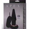 Чёрная анальная вибровтулка APEX BUTT PLUG LARGE BLACK - 15 см.