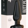 Черная коническая анальная пробка Basic 4 Inch - 10 см.