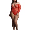 Пикантное боди Wonder Rhinestone Bodysuit с длинными рукавами
