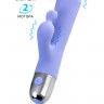 Сиреневый вибратор с клиторальной стимуляцией Crocus - 17,5 см.