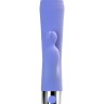 Сиреневый вибратор с клиторальной стимуляцией Crocus - 17,5 см.