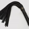 Черная кожаная плеть Bound to You Faux Leather Small Flogger - 29,2 см.