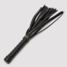 Черная кожаная плеть Bound to You Faux Leather Small Flogger - 29,2 см.