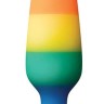 Разноцветная анальная втулка RAINBOW ANAL PLUG SMALL - 11 см.