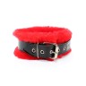 Ошейник с поводком и красным мехом BDSM Light