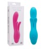 Голубой вибратор INDULGENCE Frolic Bunny - 18,5 см.