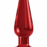 Красная анальная пробка Butt Plug Basic 3 Inch - 7,6 см.