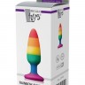 Разноцветная анальная втулка RAINBOW ANAL PLUG MEDIUM - 14 см.