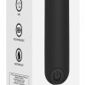 Черная перезаряжаемая вибропуля 7 Speed Rechargeable Bullet - 7,7 см.
