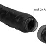 Черный вибромассажер Realisic 10 speed Vibrator - 24 см.