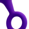 Фиолетовая анальная втулка с ограничительным колечком - 11,5 см.