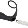 Черное эрекционное кольцо с анальной вибропробкой Vibrating Ring & Plug