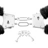 Меховые чёрные наручники Beginner's Furry Cuffs