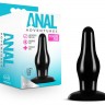 Чёрная анальная пробка Pleasure Plug - 10,16 см.