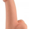 Телесный фаллоимитатор 6" Dong with Balls - 14 см.