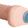 Телесный вибромассажёр Vibro Realistic Cock Dildo - 18 см.