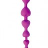Фиолетовая анальная цепочка с ограничителем - 28 см.