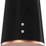 Черный клиторальный стимулятор Dazzling с вибрацией и ротацией - 6,7 см.