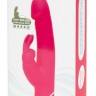 Розовый вибратор-кролик Realistic Dual Density Rechargeable Rabbit Vibrator - 25,5 см.