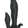 Черный вибратор N 35 RECHARGEABLE DUO VIBRATOR - 17,5 см.