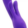 Фиолетовый вибратор INDULGENCE Frolic Bunny - 18,5 см.