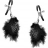 Металлические зажимы для сосков с пёрышками Feather Nipple Clamps
