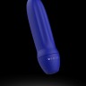 Синяя рельефная вибропуля Bmine Basic Reflex - 7,6 см.