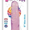 Фиолетовый фаллоимитатор Slim Stick Dildo - 15,2 см.