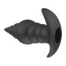 Черный анальный вибромассажер REMOTE ANAL TURRID - 12,7 см.
