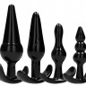 Набор из 4 черных анальных пробок N80 4-Piece Butt Plug Set