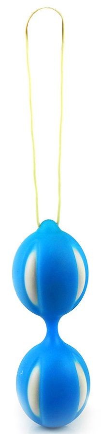 Голубые вагинальные шарики SMART BALLS со шнурком