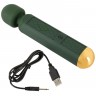 Зеленый wand-вибромассажер Luxurious Wand Massager - 22,2 см.