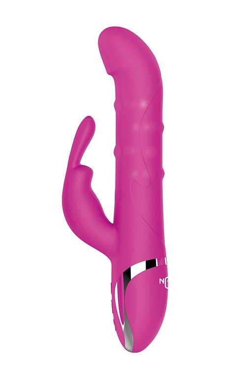 Розовый вибратор-кролик N 40 RECHARGEABLE DUO VIBRATOR - 24 см.