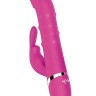 Розовый вибратор-кролик N 40 RECHARGEABLE DUO VIBRATOR - 24 см.