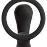 Чёрное эрекционное кольцо с анальной пробкой Bootie Ring