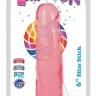 Розовый фаллоимитатор Slim Stick Dildo - 15,2 см.