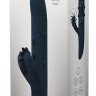 Синий вибромассажер-кролик ATHENA - 23 см.