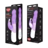 Фиолетовый вибратор hi-tech с кроликом - 21 см.