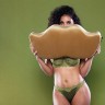 Подушка для любви Mustache Wedge из бронзовой микрофибры