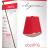 Красный клиторальный стимулятор Dazzling с вибрацией и ротацией - 6,7 см.