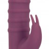Фиолетовый вибратор-кролик с ребрышками Rabbit Vibe - 16 см.