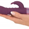 Фиолетовый вибратор-кролик с ребрышками Rabbit Vibe - 16 см.