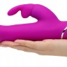 Лиловый вибратор Curve Thrusting Rechargeable Rabbit Vibrator - 24,1 см.
