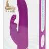 Лиловый вибратор Curve Thrusting Rechargeable Rabbit Vibrator - 24,1 см.