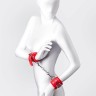Красные наручники Anonymo из искусственной кожи