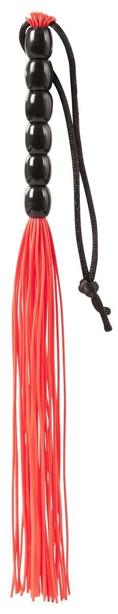Красная мини-плеть из резины Rubber Mini Whip - 22 см.